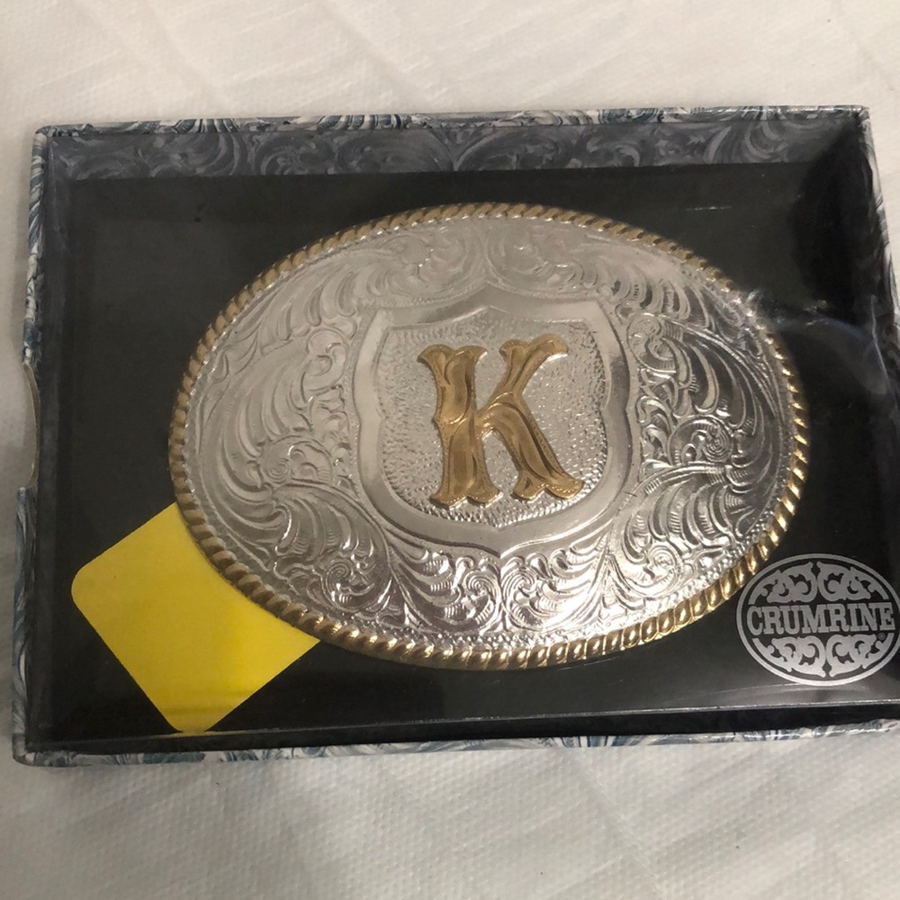 Crumrine “K' Oval Belt Buckle NIB